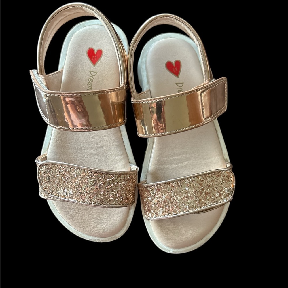 💐Dream Pairs Kids Gold and Glitter Dress Shoes